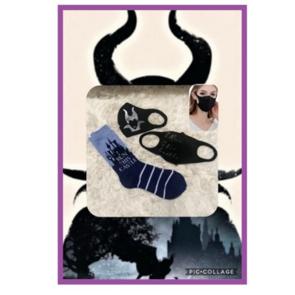 Accessories - Maleficent Face Mask & Sock bundle